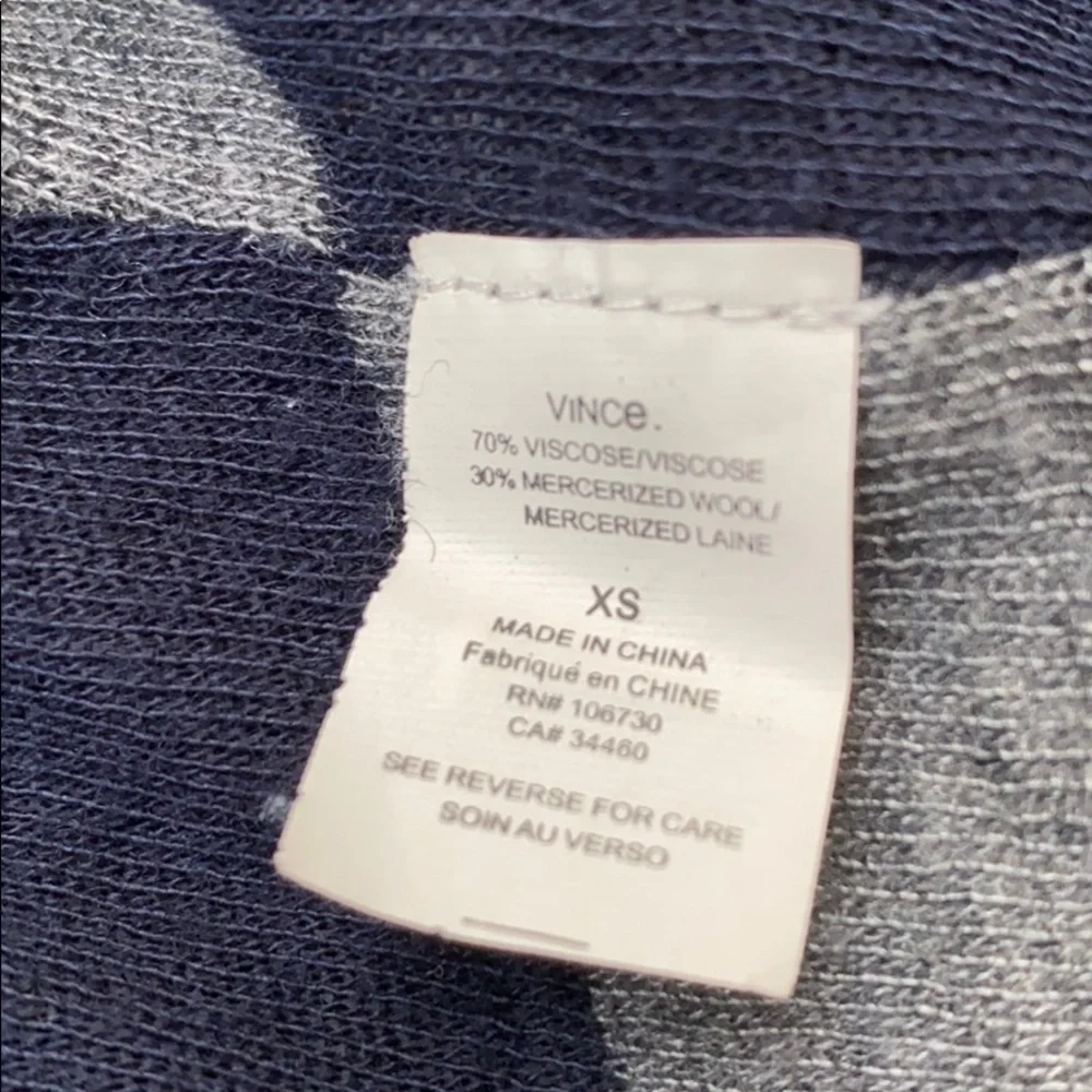 Vince for A Pea In The Pod Boyfriend Sweater gray navy stripe Maternity